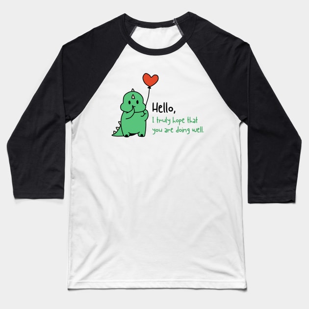 CUTE DINO Baseball T-Shirt by tzolotov